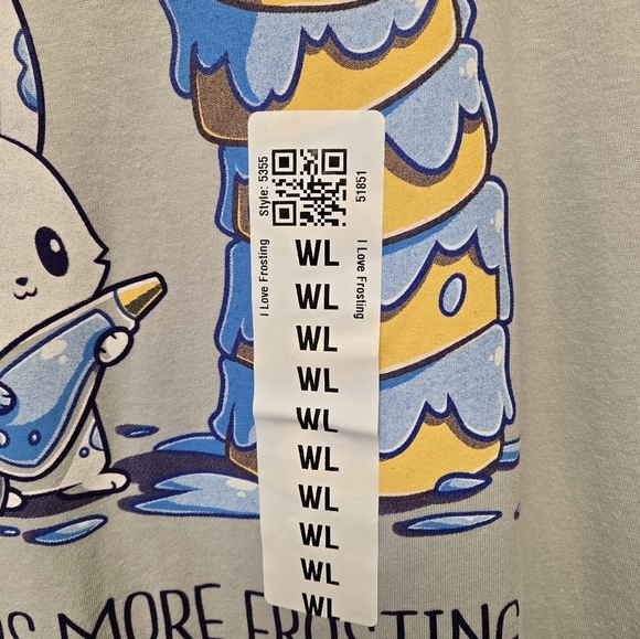 Teeturtle Needs More Frosting Graphic T-shirt Grey L - Picture 5 of 8